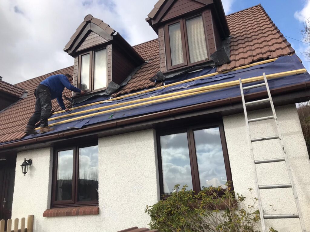 Replacement roof in Cwmbran