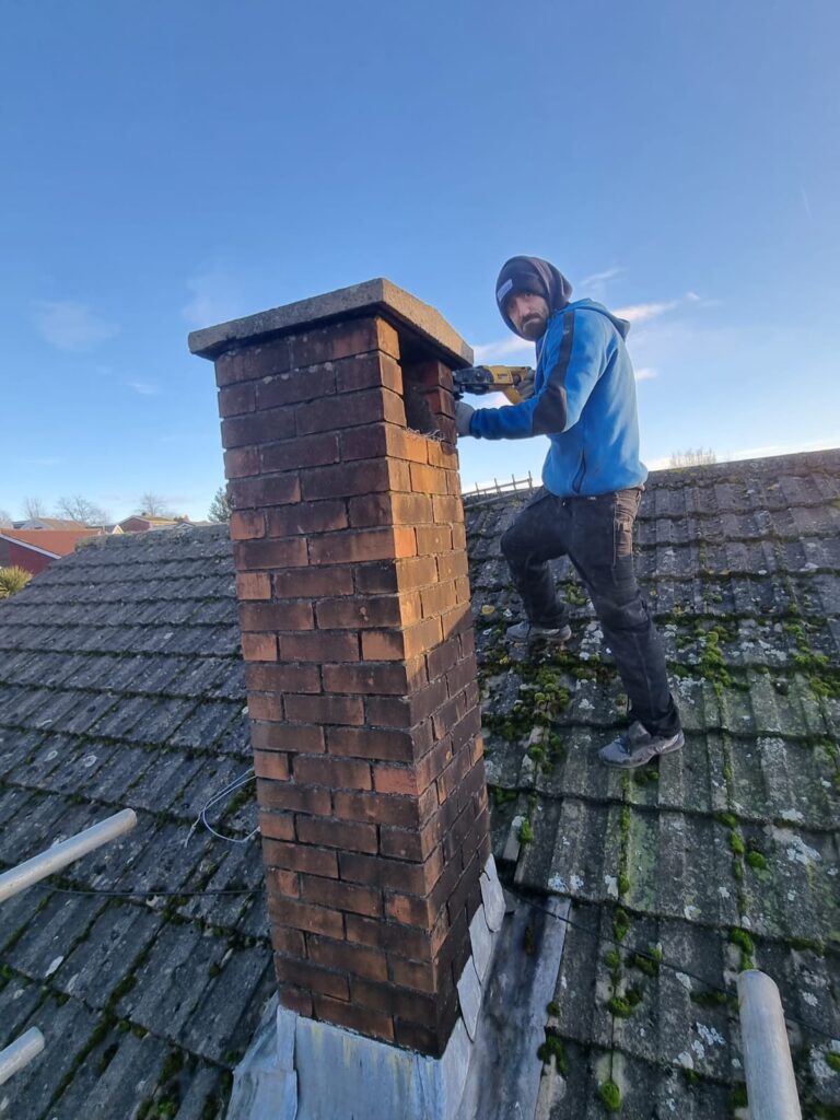 chimney removal newport